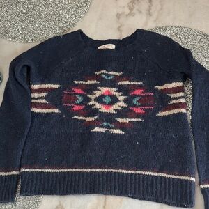 Hollister Navy Geometric Women's Sweater